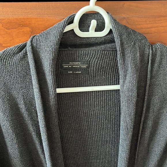 All saints Verse ribbed open cardigan, size large - Picture 3 of 11